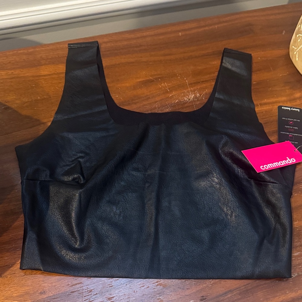 Commando Black Faux Leather Top